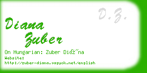 diana zuber business card